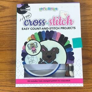 Cross-stitch Easy Beginner Dog Kit project NIB